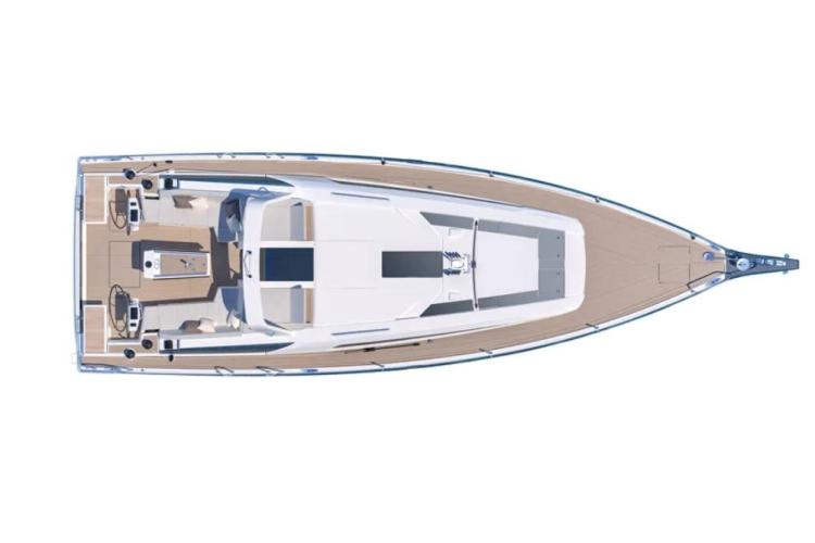 Manufacturer Provided Image: Top view of Beneteau Oceanis 46.1 yacht, 2025 model.