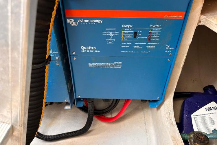 Victron Energy Quattro inverter in 2016 Fountaine Pajot Ipanema 58 yacht.